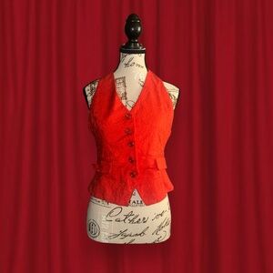 90s button down embroidered halter top